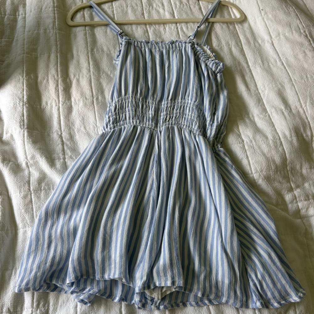 Abercrombie Kids Blue and White One Piece with Ribbed Texture